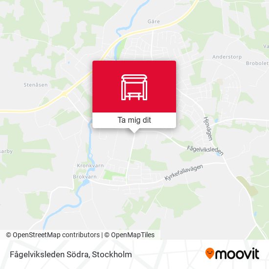 Fågelviksleden Södra karta