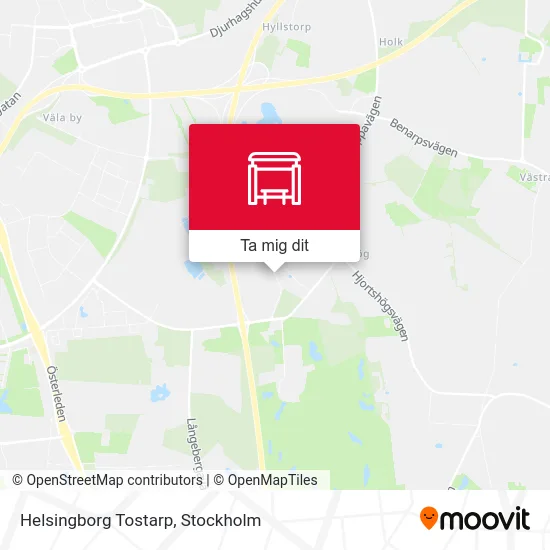 Helsingborg Tostarp karta