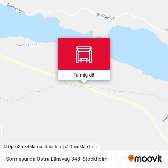 Sörmesunda Östra Länsväg 348 karta