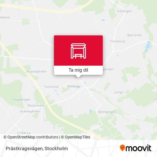 Prästkragsvägen karta