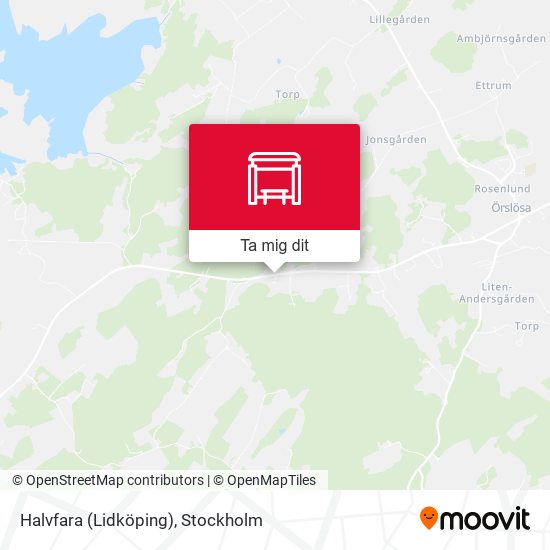Halvfara (Lidköping) karta