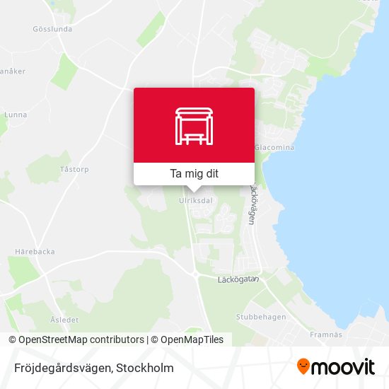 Fröjdegårdsvägen karta