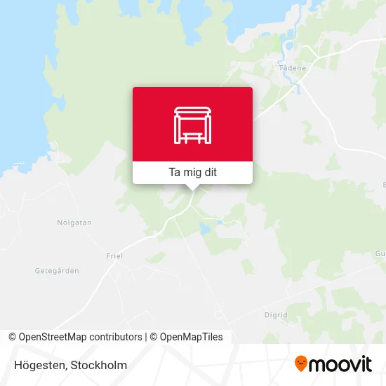 Högesten karta
