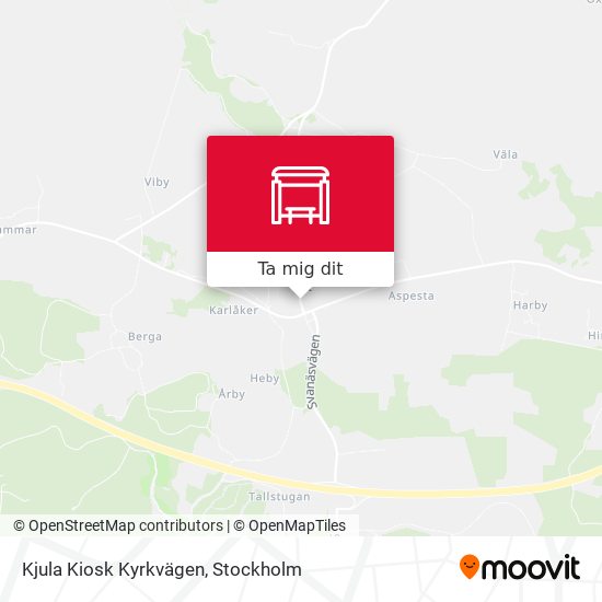 Kjula Kiosk Kyrkvägen karta