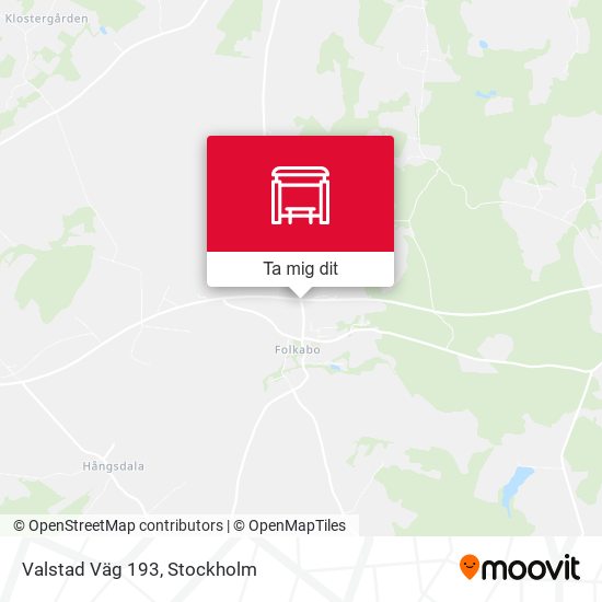 Valstad Väg 193 karta
