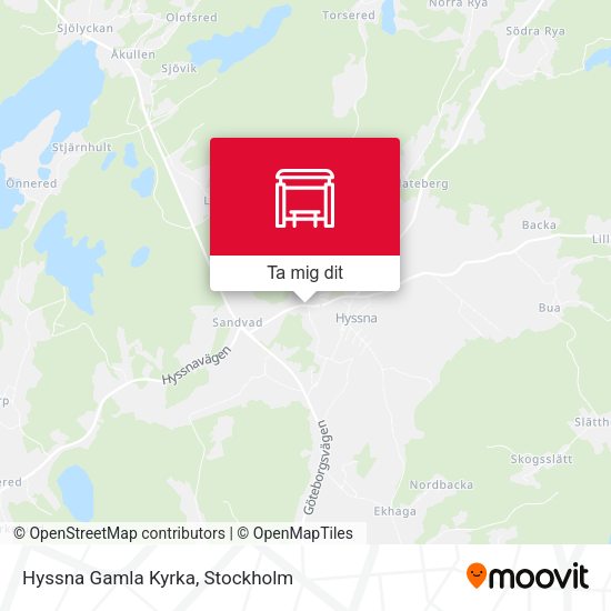 Hyssna Gamla Kyrka karta