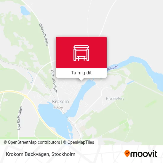 Krokom Backvägen karta