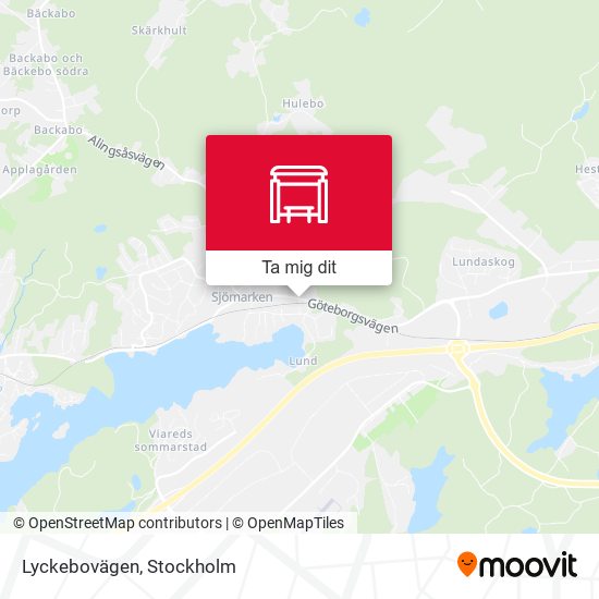 Lyckebovägen karta