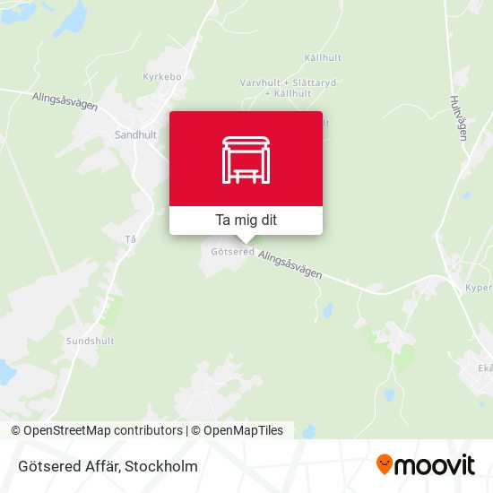 Götsered Affär karta