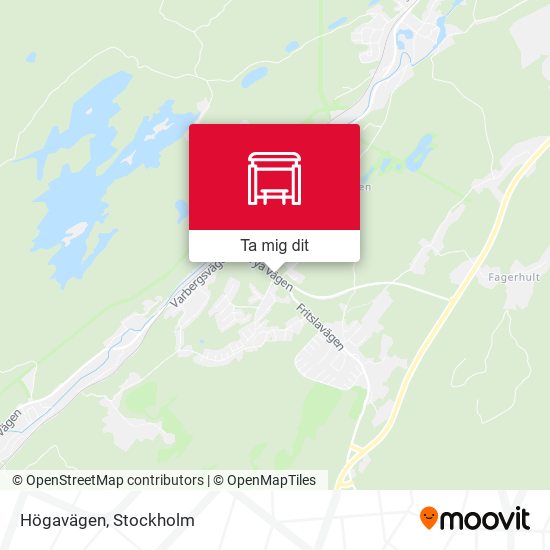 Högavägen karta