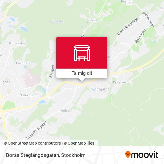 Borås Steglängdsgatan karta