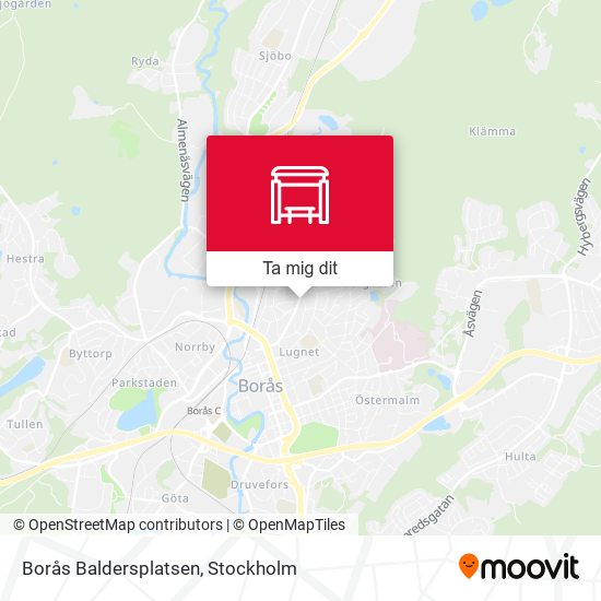 Borås Baldersplatsen karta