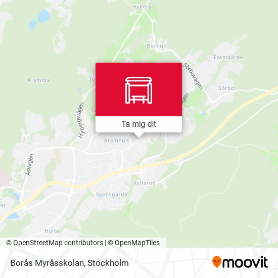 Borås Myråsskolan karta