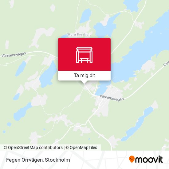 Fegen Orrvägen karta