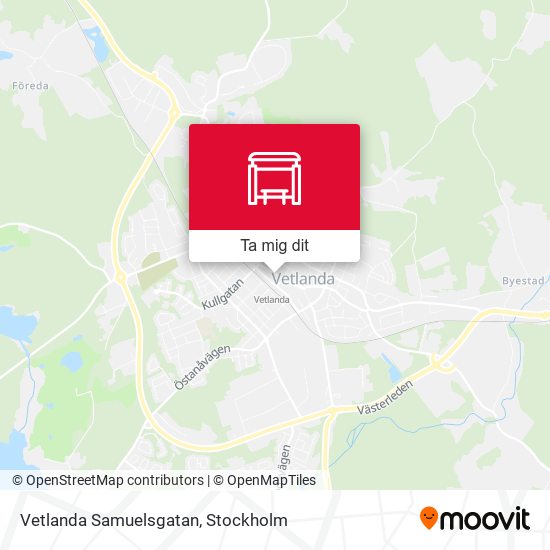 Vetlanda Samuelsgatan karta