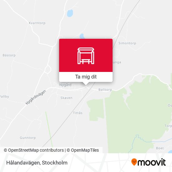 Hålandavägen karta