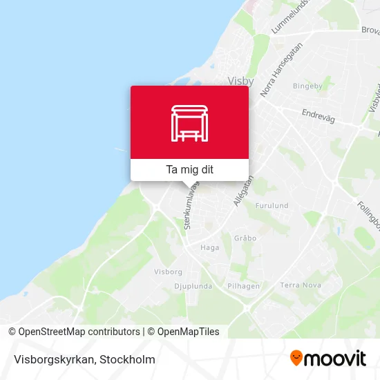 Visborgskyrkan karta