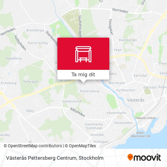 Västerås Pettersberg Centrum karta