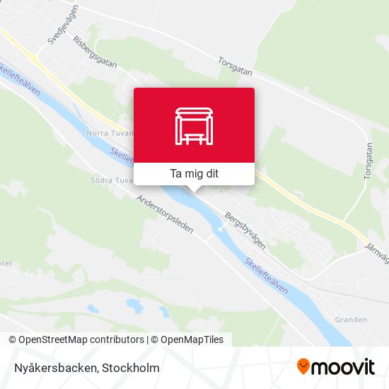 Nyåkersbacken karta