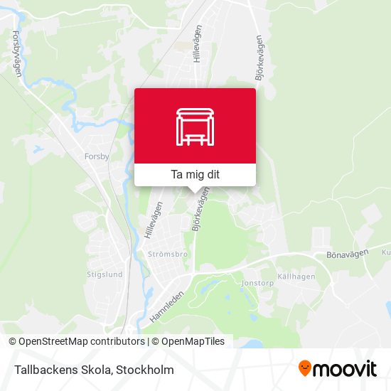 Tallbackens Skola karta