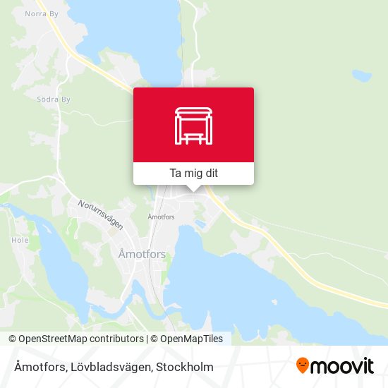 Åmotfors, Lövbladsvägen karta