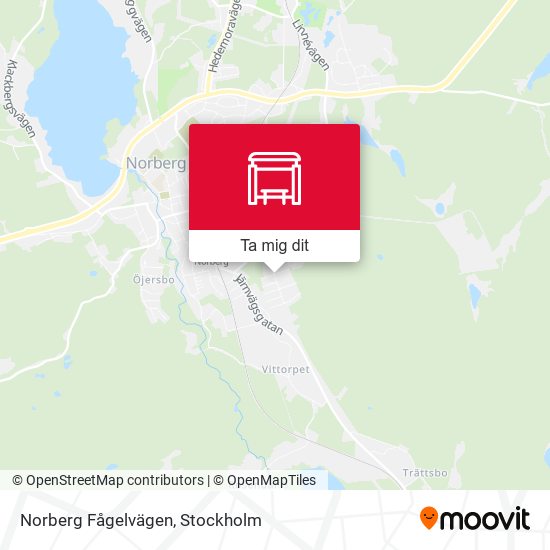 Norberg Fågelvägen karta