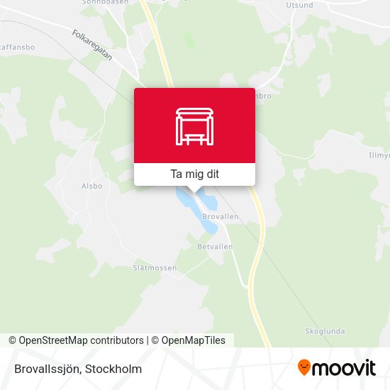 Brovallssjön karta