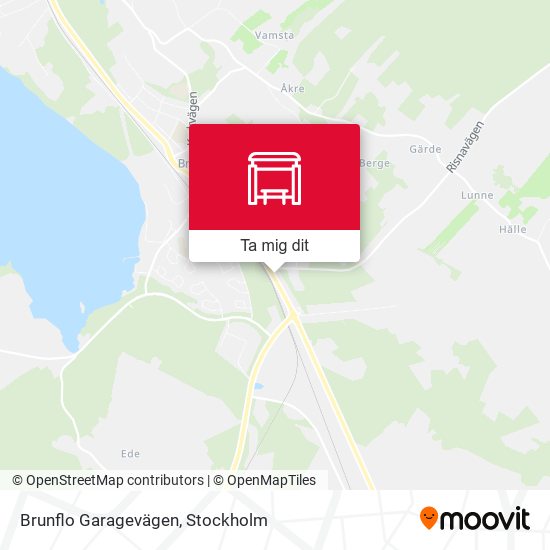 Brunflo Garagevägen karta