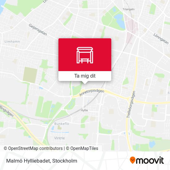 Malmö Hylliebadet karta