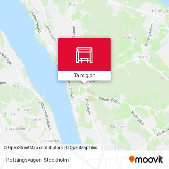 Pottängsvägen karta