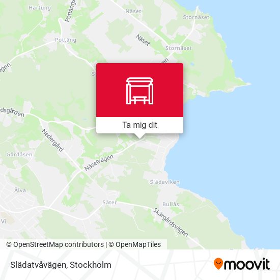 Slädatvåvägen karta