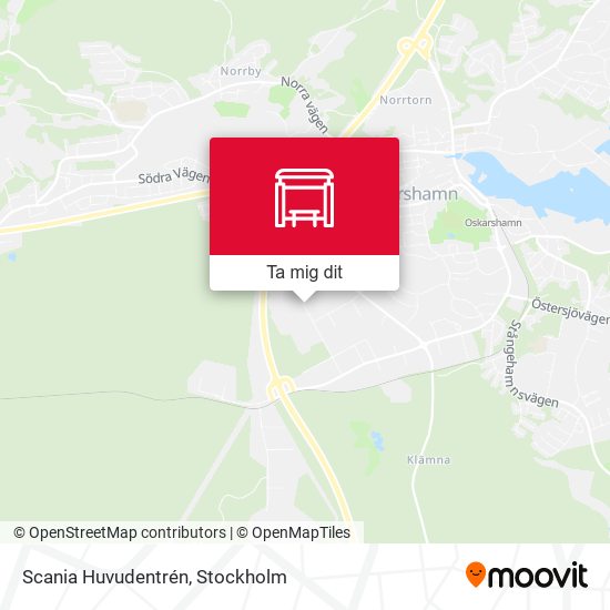 Scania Huvudentrén karta