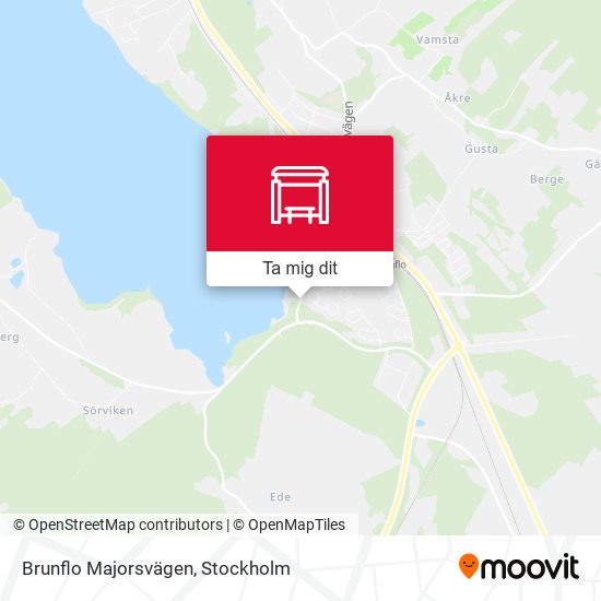 Brunflo Majorsvägen karta