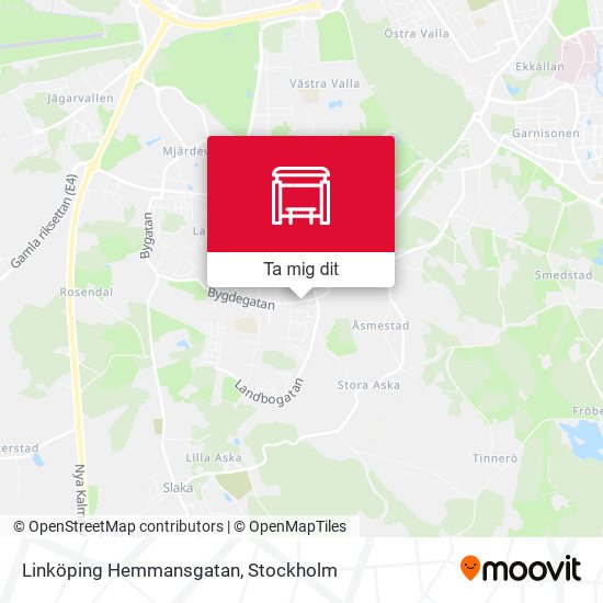 Linköping Hemmansgatan karta