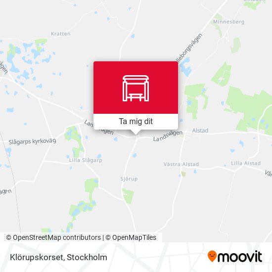 Klörupskorset karta