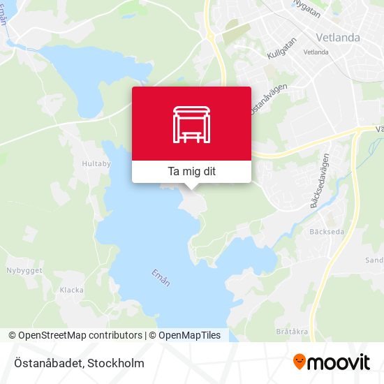 Östanåbadet karta