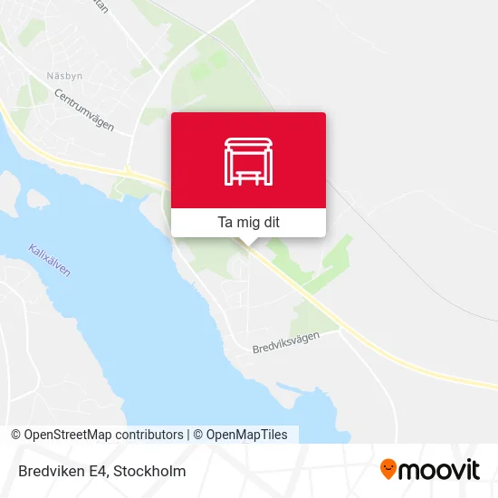 Bredviken E4 karta