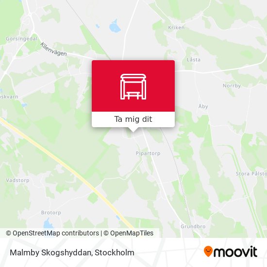 Malmby Skogshyddan karta