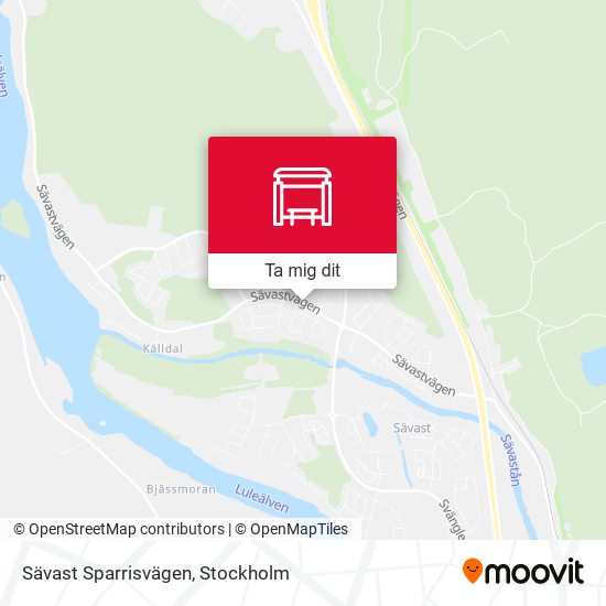 Sävast Sparrisvägen karta