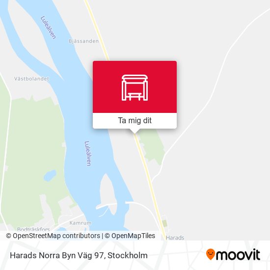 Harads Norra Byn Väg 97 karta
