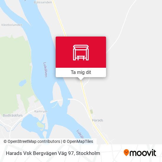 Harads Vsk Bergvägen Väg 97 karta