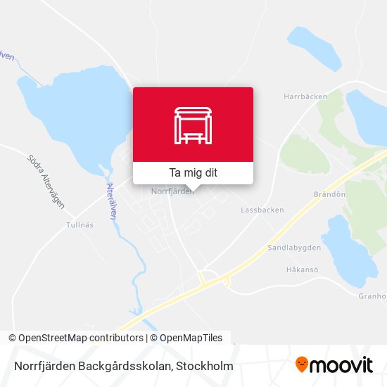 Norrfjärden Backgårdsskolan karta