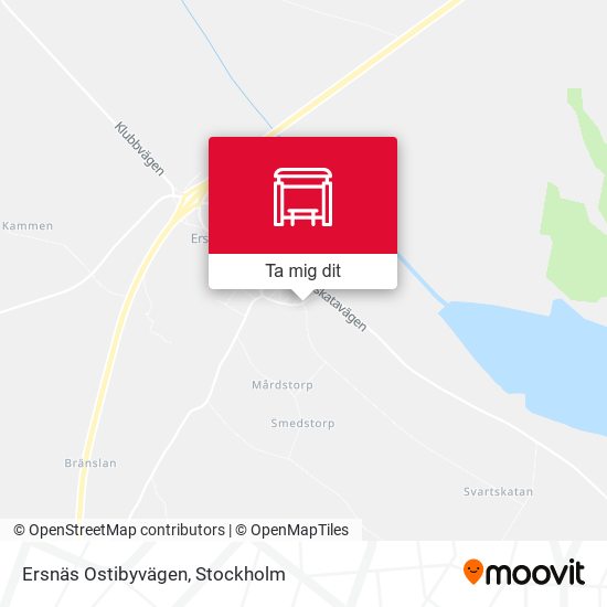 Ersnäs Ostibyvägen karta
