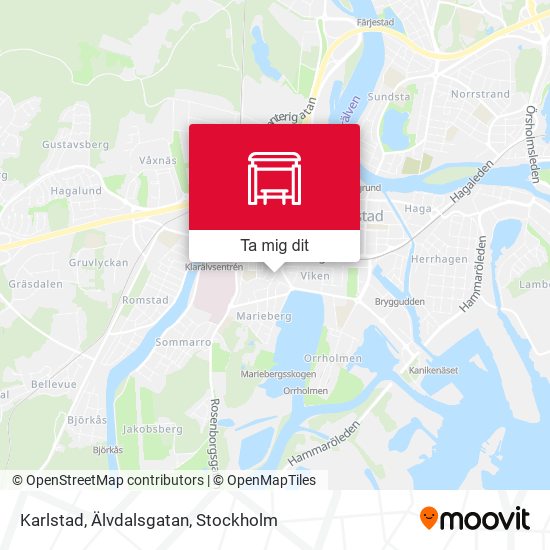 Karlstad, Älvdalsgatan karta