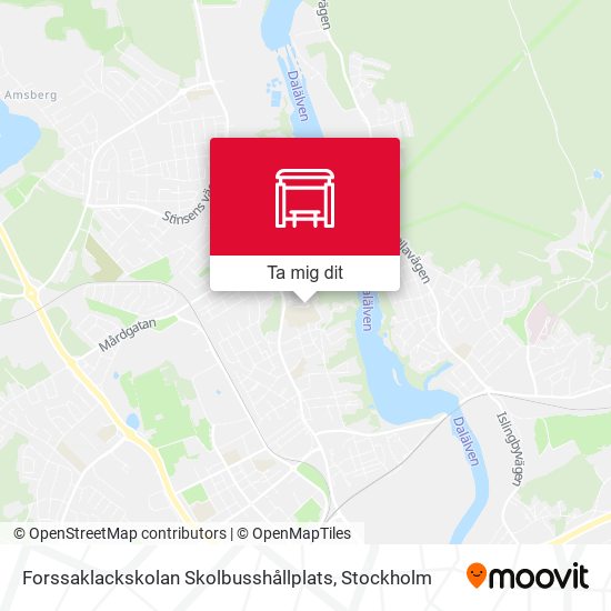 Forssaklackskolan Skolbusshållplats karta