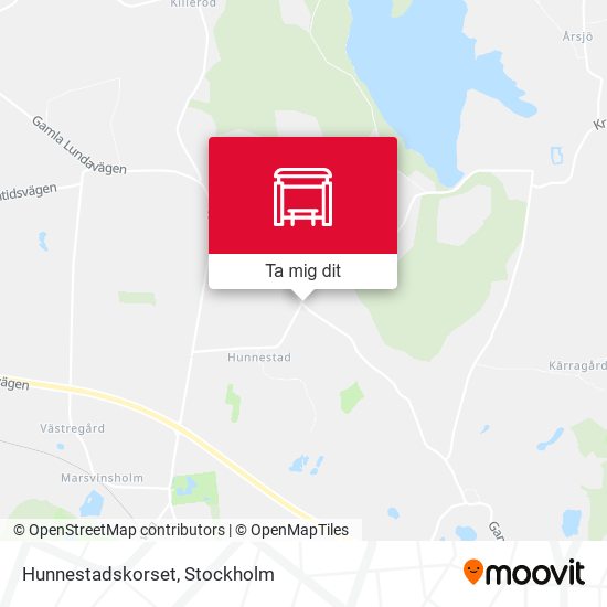 Hunnestadskorset karta