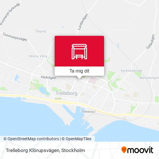 Trelleborg Klörupsvägen karta