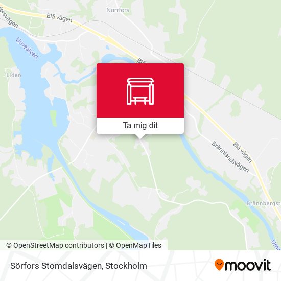 Sörfors Stomdalsvägen karta