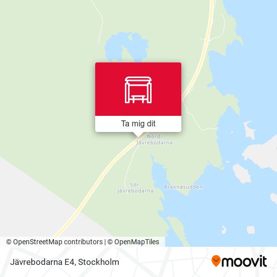Jävrebodarna E4 karta