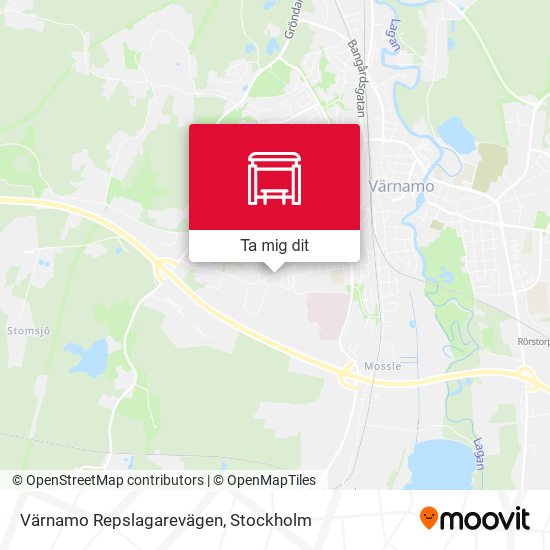 Värnamo Repslagarevägen karta